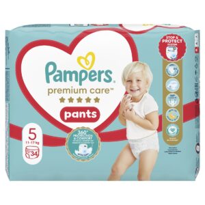 PAMPERS Premium Care Pants, bugyipelenka, méret: 5, 34 db