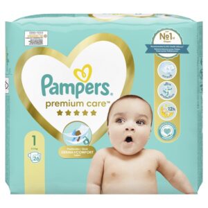 PAMPERS Premium Care, pelenka, méret: 1, 26 db