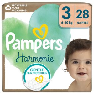PAMPERS Harmonie Baby, pelenka, méret: 3, 28 db